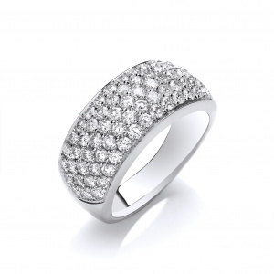18ct White Gold D.160ctw Diamond Bombay Ring